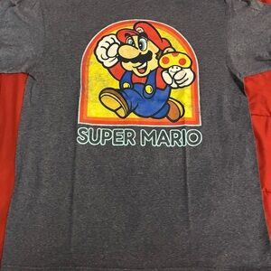 Blue-Gray Super Mario T-shirt size medium.
